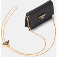 Porte-cartes à bandoulière en cuir Saffiano – Prada