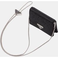 Porte-cartes à cristaux et bandoulière – Prada