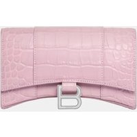 Portefeuille À Chaîne Hourglass Embossé Crocodile – Balenciaga