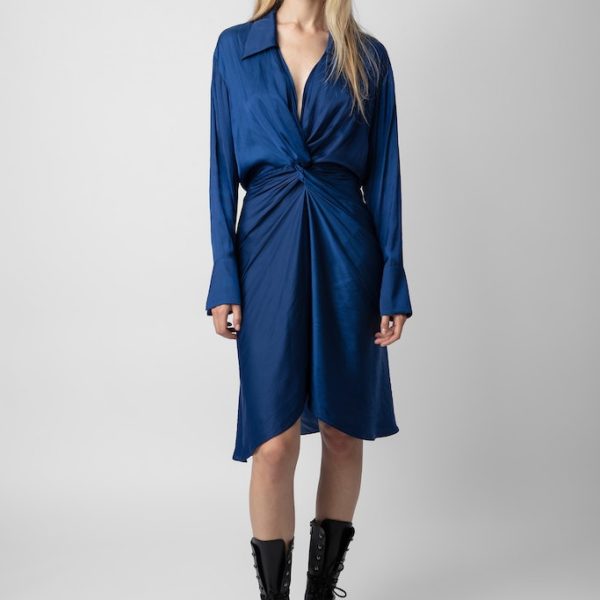 Robe Rozo Satin Bleu Roi – Taille S – Femme – Zadig & Voltaire