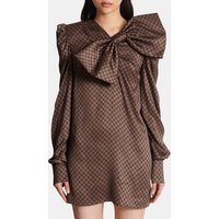 Robe courte à maxi n?ud et imprimé mini monogramme – Balmain