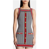 Robe courte en maille monogramme – Balmain