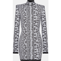 Robe courte en maille texturée python – Balmain