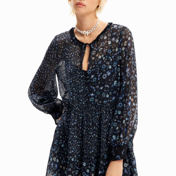 Robe courte gaze fleurs – Desigual