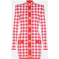 Robe en fine maille vichy – Balmain