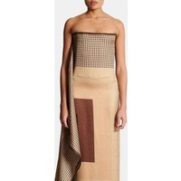 Robe longue foulard monogramme – Balmain