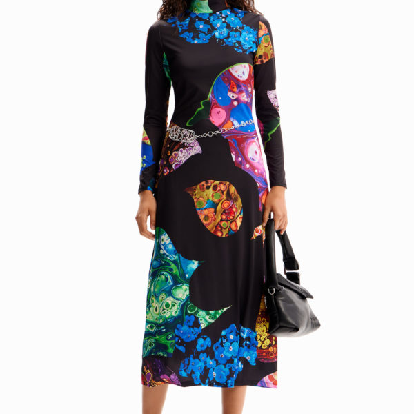 Robe midi ajustée minéral – Desigual