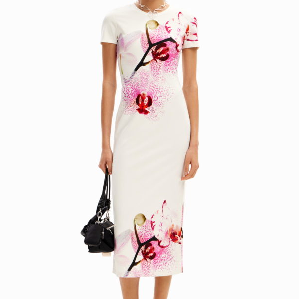 Robe midi orchidées M. Christian Lacroix – Desigual