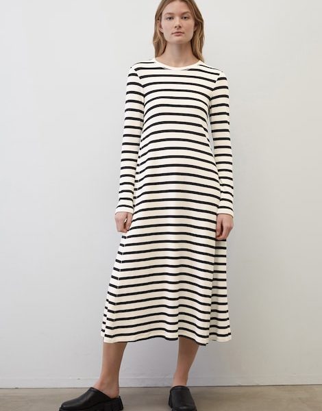 Robe rayée en jersey gaufré – Marc O’Polo