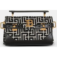 Sac B-Buzz 19 en cuir et jacquard monogramme – Balmain