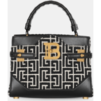 Sac B-Buzz 22 Top Handle en cuir et jacquard monogramme – Balmain