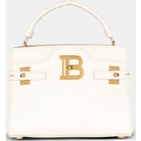 Sac B-Buzz Top Handle 22 en cuir grainé monogramme – Balmain
