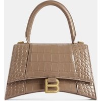 Sac à main Hourglass petit modèle embossé crocodile en cuir – Balenciaga