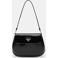 Sac besace Cleo à rabat en cuir brossé – Prada
