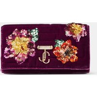 Sac pochette Avenue en velours à fleurs – Jimmy Choo