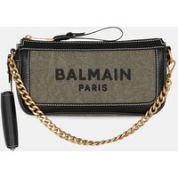 Sac pochette B-Army canvas en toile avec empiècements en cuir – Balmain