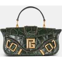 Sac pochette Blaze en cuir effet crocodile – Balmain