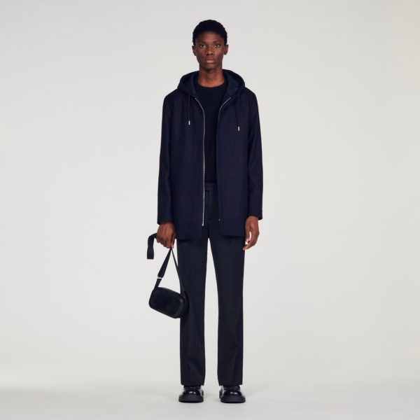 Manteau à capuche male Marine Sandro Paris