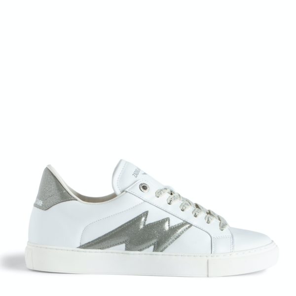 Sneakers Basses Zv1747 La Flash Infinity Patent Silver – Taille 37 – Femme – Zadig & Voltaire