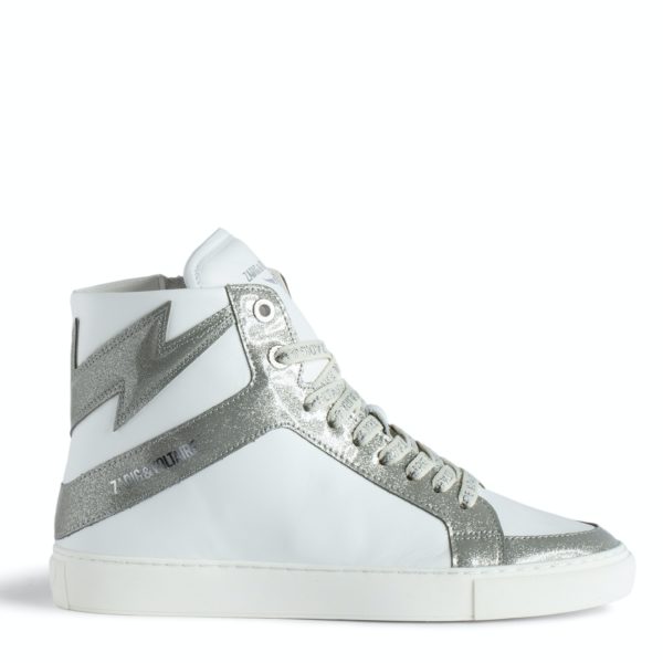 Sneakers Montantes Zv1747 High Flash Infinity Patent Silver – Taille 39 – Femme – Zadig & Voltaire