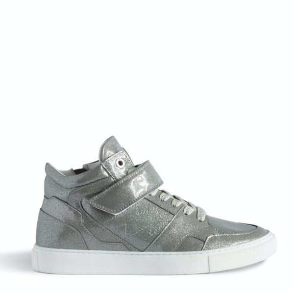 Sneakers Zv1747 Mid Flash Infinity Patent Silver – Taille 39 – Femme – Zadig & Voltaire