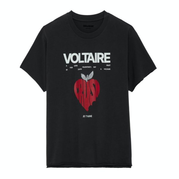 T-Shirt Tommer Concert Crush Strass Carbone – Taille M – Femme – Zadig & Voltaire