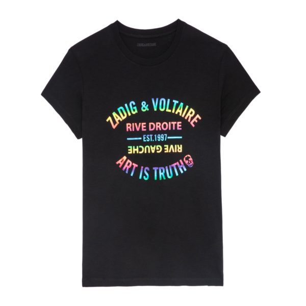 T-Shirt Walk Blason Noir – Taille Xs – Femme – Zadig & Voltaire