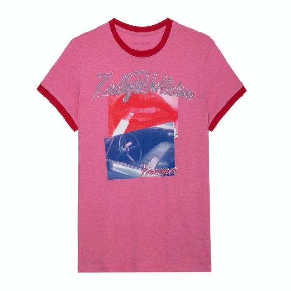 T-Shirt Zoe Photoprint Antic Pink – Taille S – Femme – Zadig & Voltaire