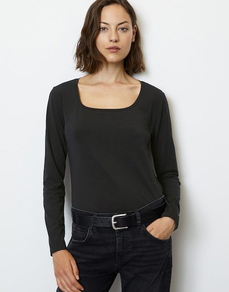 T-shirt à manches longues et encolure carrée, coupe regular – Marc O’Polo