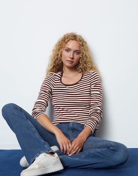T-shirt à manches longues rayé Slim Fit – Marc O’Polo