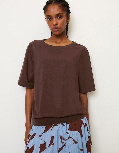 T-shirt avec bordure à la base, coupe Regular – Marc O’Polo