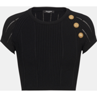 Top 3 boutons en maille fine – Balmain