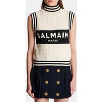 Top en maille bouclette Monogramme – Balmain
