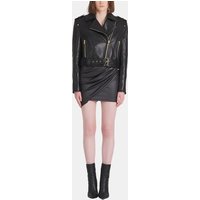 Veste biker courte en cuir – Balmain