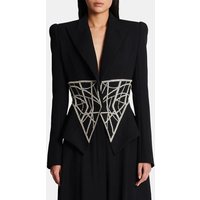 Veste cintrée en grain de poudre brodé – Balmain