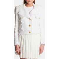 Veste courte en tweed frangé – Balmain