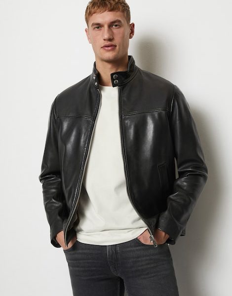 Veste en cuir régulière - Marc O'Polo