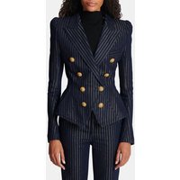 Veste en denim à rayures lurex – Balmain