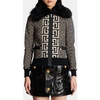 Veste en maille monogramme et fausse-fourrure – Balmain