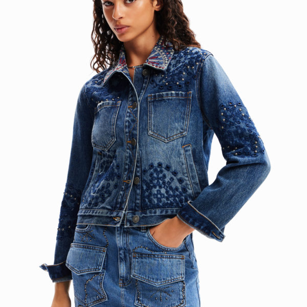 Veste jean broderie suisse – Desigual