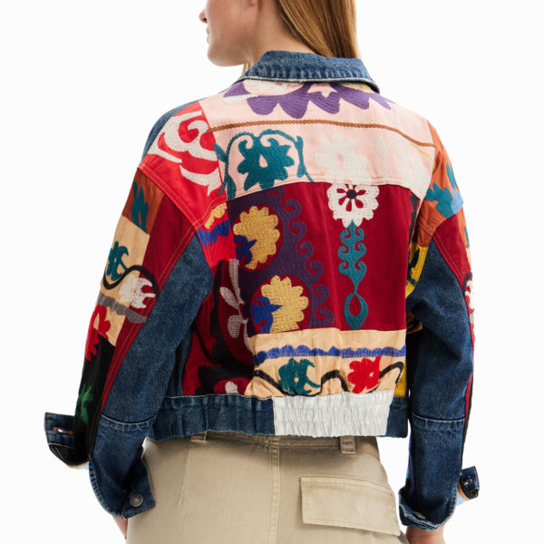Veste « trucker » jean ethnique – Desigual
