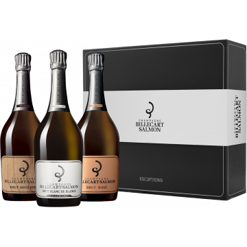 Champagne Billecart Salmon – Coffret Exc3ption – 3 Bouteilles