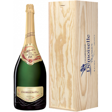 Champagne Vranken Demoiselle EO – Brut Tête de Cuvée Jéroboam Caisse Bois