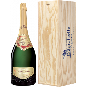 Champagne Vranken Demoiselle EO - Brut Tête de Cuvée Jéroboam Caisse Bois