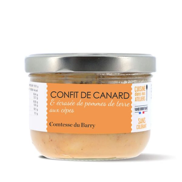Confit de canard & écrasée de pommes de terre aux cèpes-Comtesse du Barry