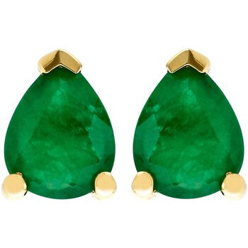 Boucles oreilles Brillaxis  Boucles d’oreilles  émeraude poire 5×4