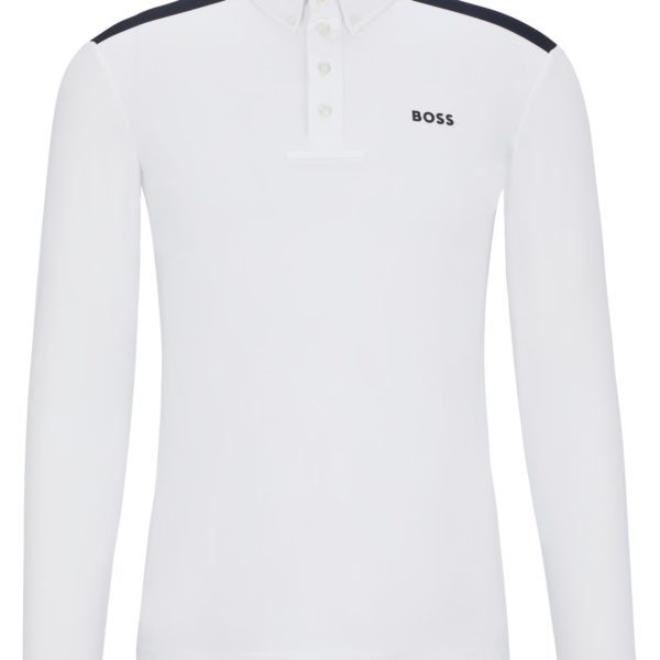 Chemise de concours pour l’équitation avec empiècements aux épaules et logo – Hugo Boss