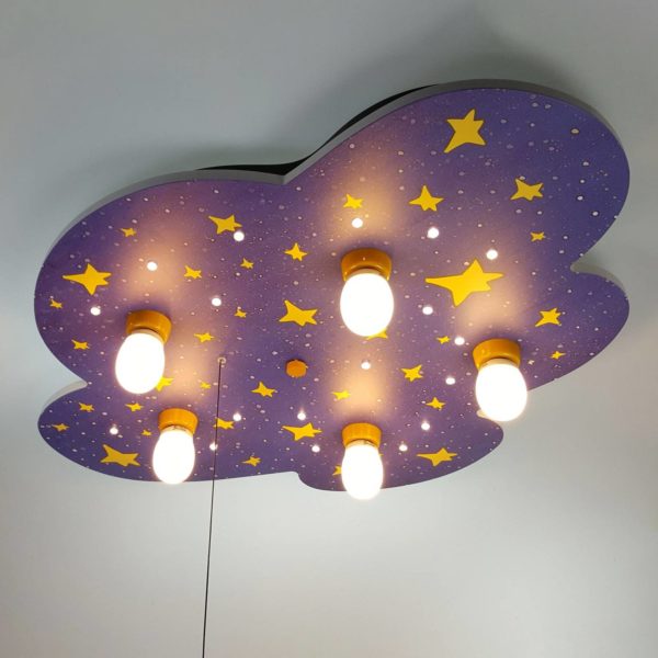Niermann Standby Plafonnier Ciel nocturne, 5 lampes, 20 points LED Niermann Standby