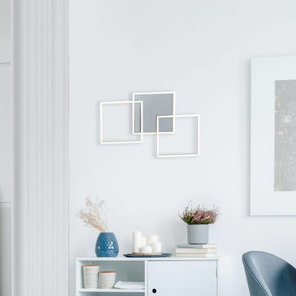 JUST LIGHT. Plafonnier LED Iven, acier 75×45 cm JUST LIGHT.