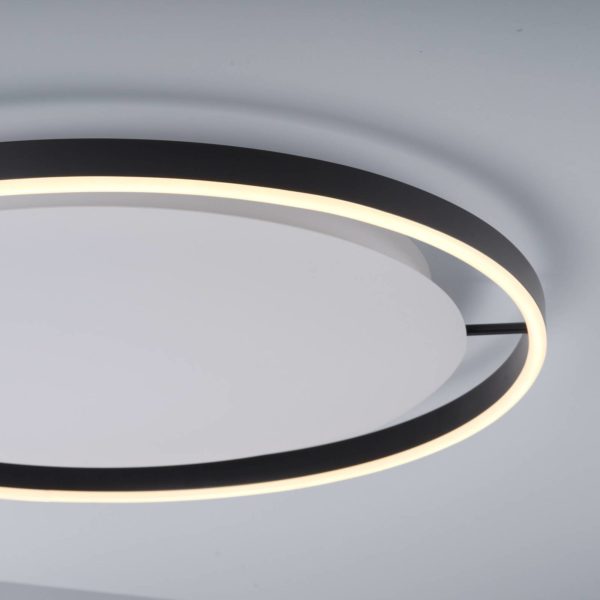JUST LIGHT. Plafonnier LED Ritus, Ø 58,5cm, anthracite JUST LIGHT.